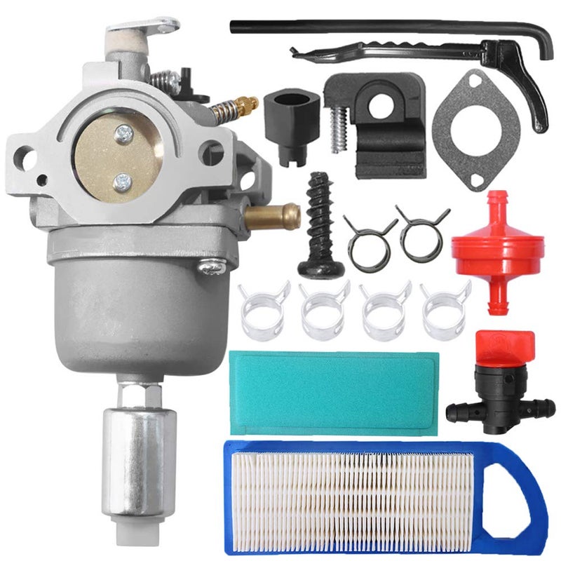 Anxingo 799727 Carburetor Replacement for B S 799727 698620 794572 791858 792358 14HP 15HP 16HP 17HP 17.5 HP 18HP Craftsman LT1000 Lawn Tractor Mower Nikki Carb, with Air Filter kit - Image 1